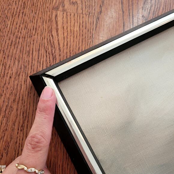 Dreamy Water Sunset Painting Signed Mari Canvas Modern Landscape - Picture 10 of 11